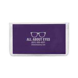 IMPRINTED Purple Premium Microfiber Cloth-In-Case (100 per box / Minimum order - 5 boxes)  